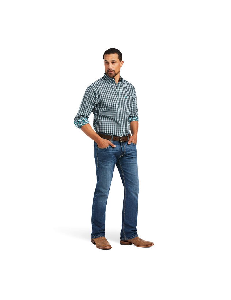 Chemises De Costume Ariat Wrinkle Free Houston Fitted Multicolore Homme | TGB-78209664