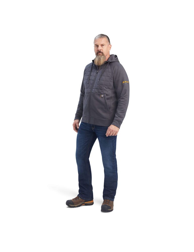 Vêtements De Travail Ariat Rebar Regulator Full Zip Hoodie Grise Homme | TVO-46914883