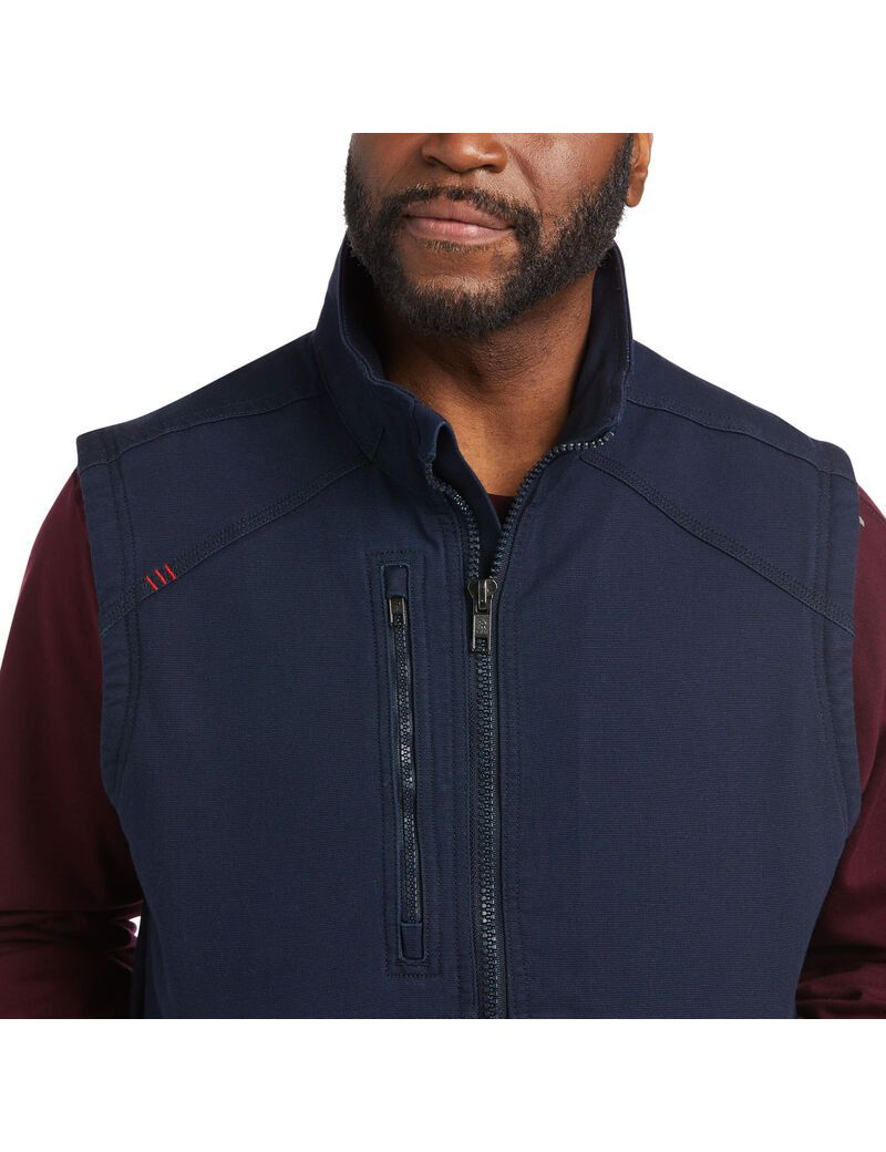 Gilet Ariat FR DuraLight Stretch Tela Bleu Marine Homme | KGJ-99984715