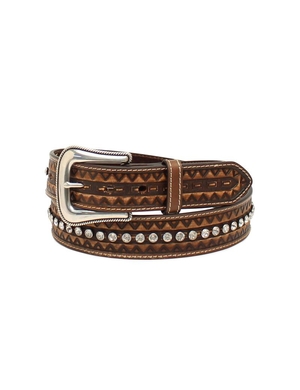 Ceintures Ariat Crystal Stud Marron Femme | HUV-26323076