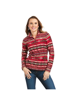 Sweats Ariat Printed Fleece 1/4 Zip Multicolore Femme | BXQ-15430450