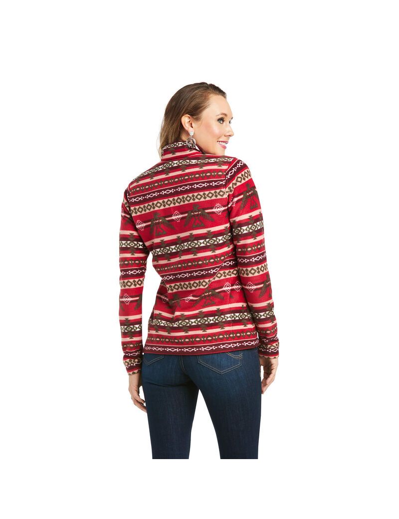 Sweats Ariat Printed Fleece 1/4 Zip Multicolore Femme | BXQ-15430450