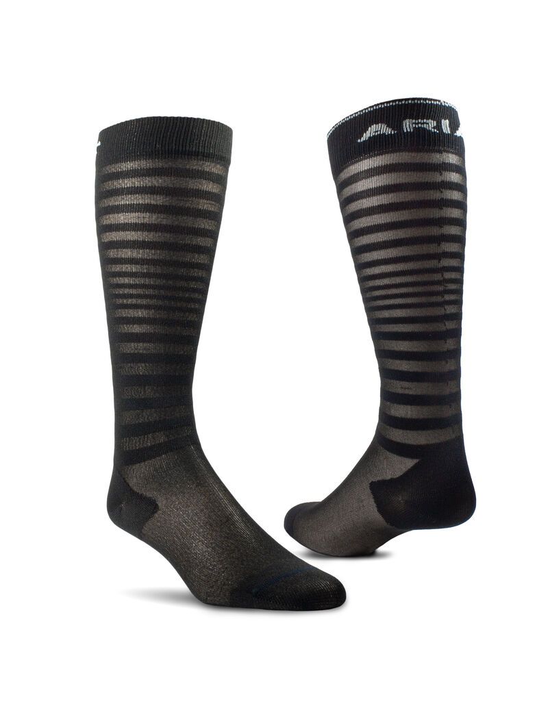 Chaussettes Ariat Ultrathin Performance Noir Grise Homme | MSG-04266292