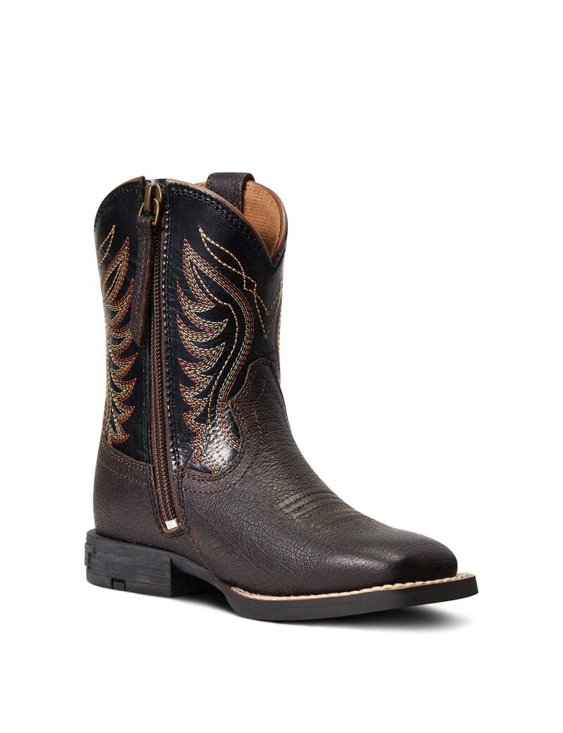 Bottes Western Ariat Amos Rouge Marron Enfant | EPI-78749312