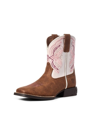 Bottes Western Ariat Double Kicker Marron Enfant | DUI-36599686