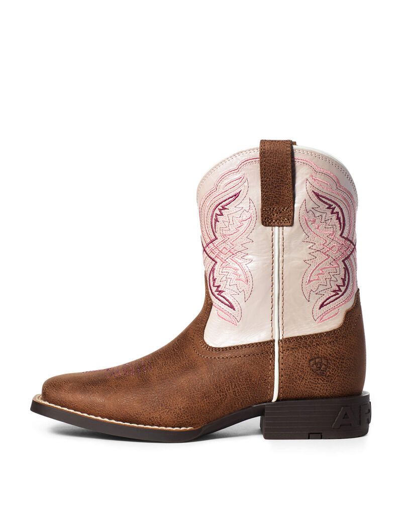 Bottes Western Ariat Double Kicker Marron Enfant | DUI-36599686