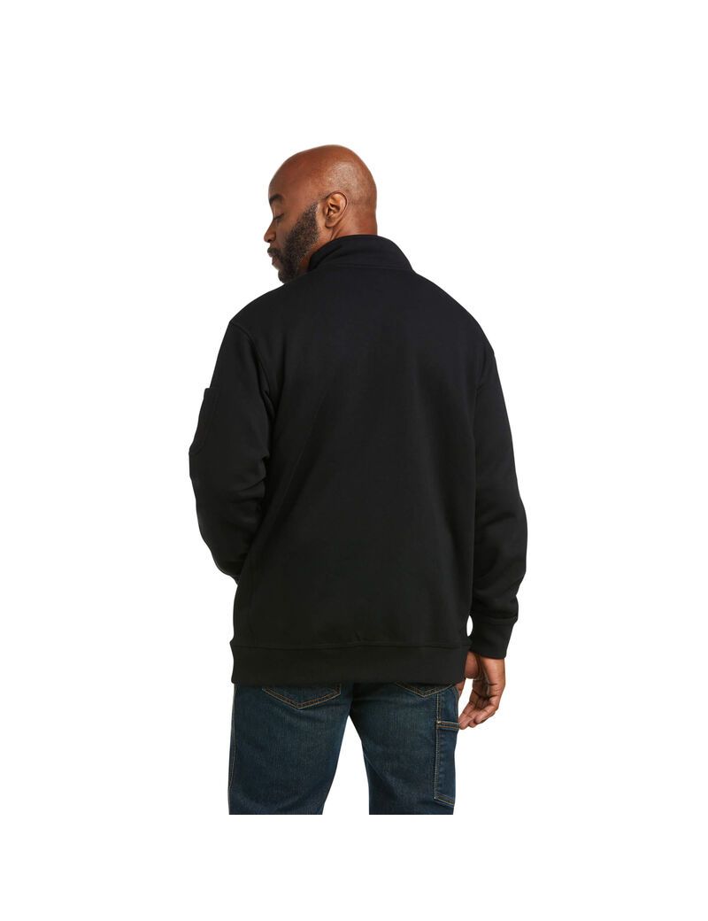 Chandails Ariat Rebar Overtime Fleece Noir Homme | LUP-15345298