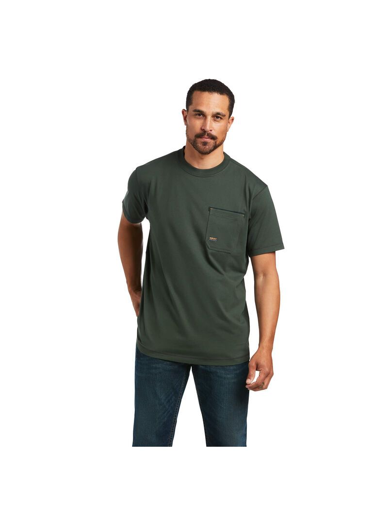 Vêtements De Travail Ariat Rebar Workman T Shirts Multicolore Homme | CMS-54941447