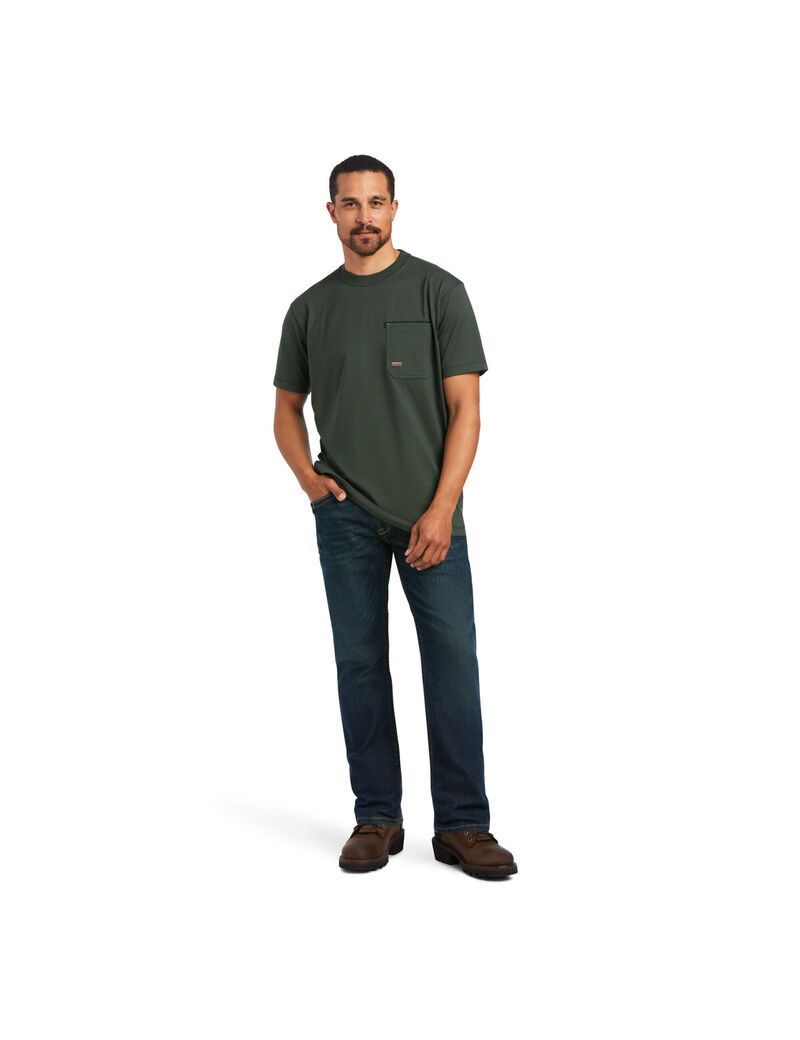 Vêtements De Travail Ariat Rebar Workman T Shirts Multicolore Homme | CMS-54941447