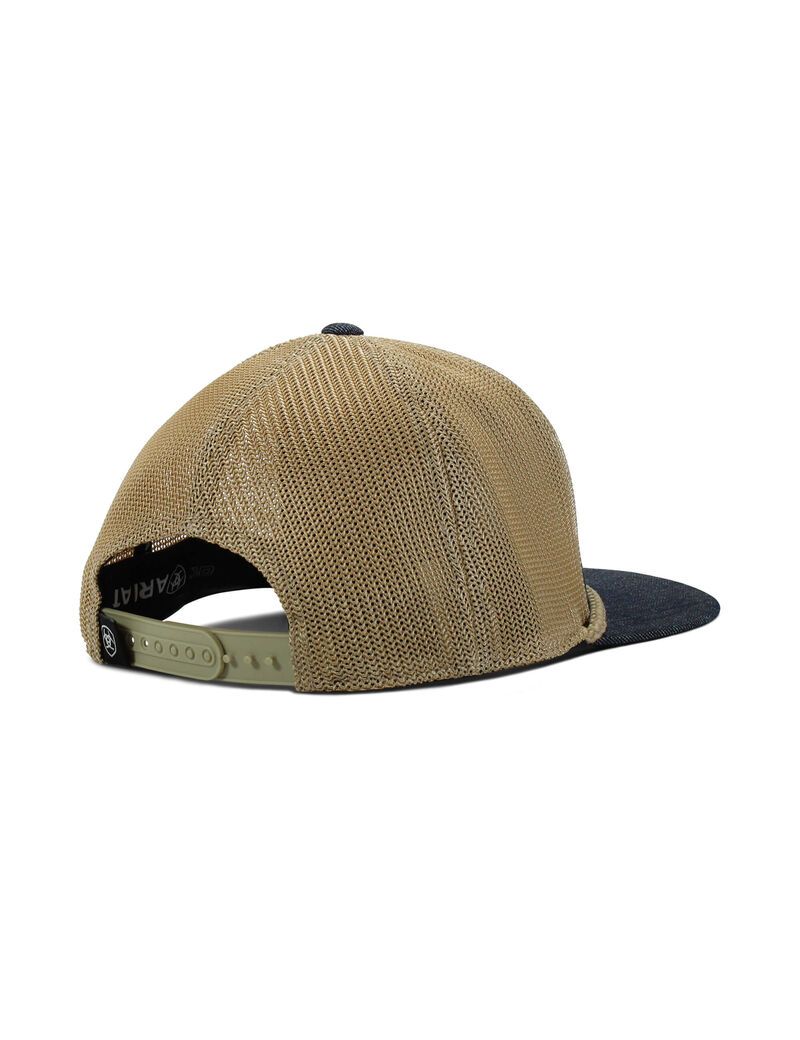 Casquettes Ariat Large logo patch desert Bleu Homme | HTM-39683280