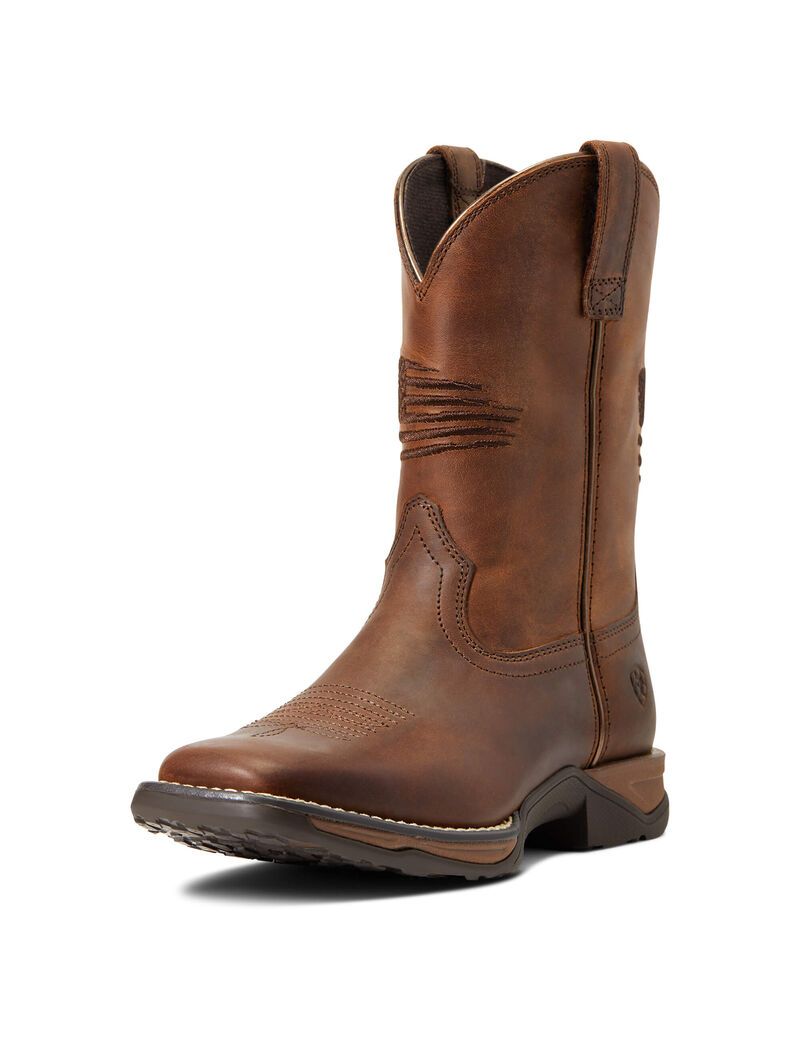 Bottes Western Ariat Anthem Patriot Marron Enfant | RGO-21151344