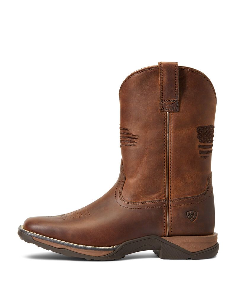 Bottes Western Ariat Anthem Patriot Marron Enfant | RGO-21151344