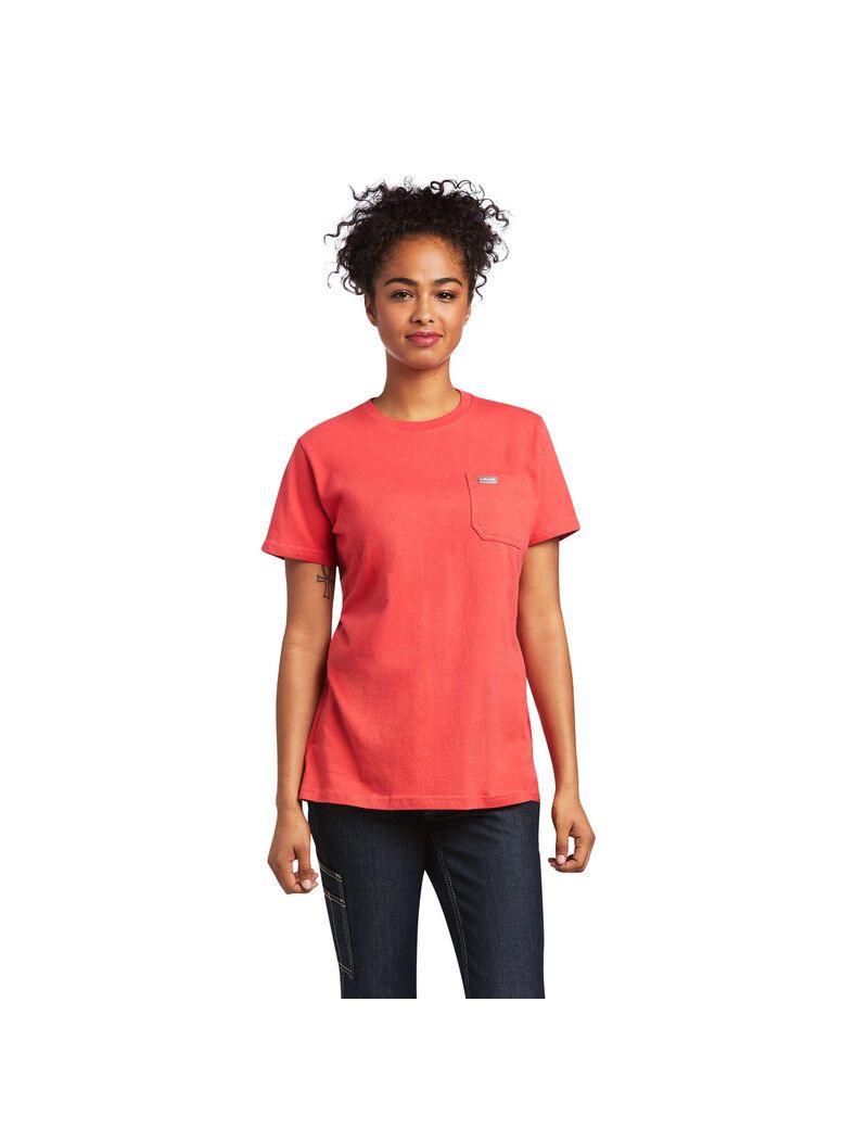 Vêtements De Travail Ariat Rebar Coton Strong T Shirts Multicolore Femme | BDL-80525495