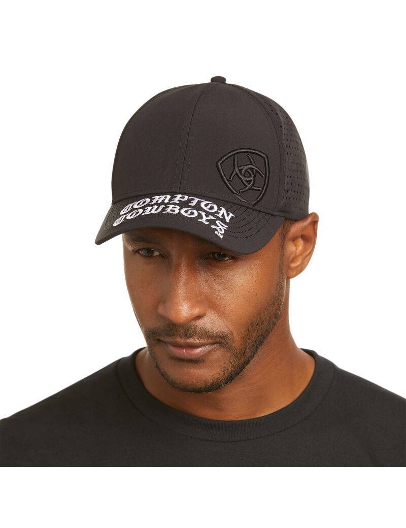 Casquettes Ariat Compton Cowboys Trifactor Noir Homme | IWP-49161048