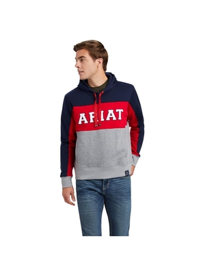 Sweat à Capuche Ariat Rabere Team Bleu Marine Homme | ZLJ-17540983