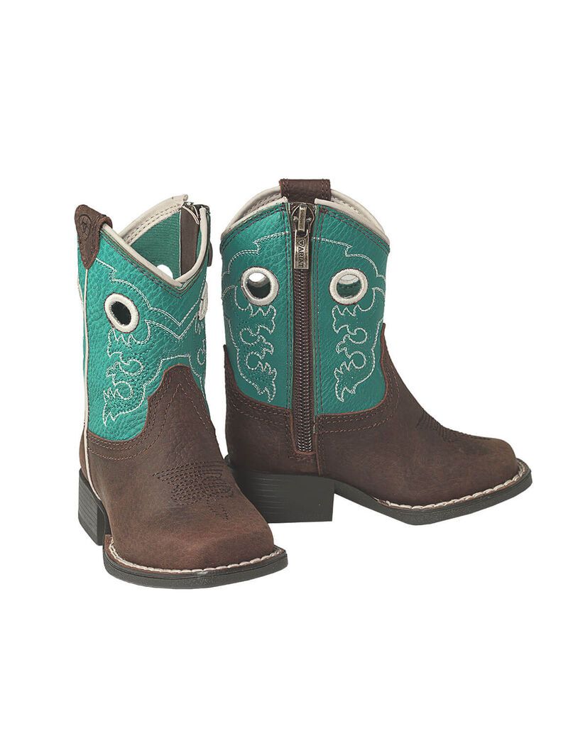 Bottes Western Ariat Stompers Crossfire Marron Enfant | JEK-62180654