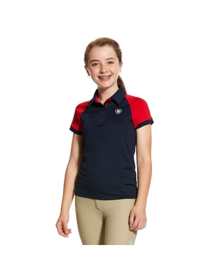 Polos Ariat Team 3.0 Bleu Marine Enfant | BNX-42566111