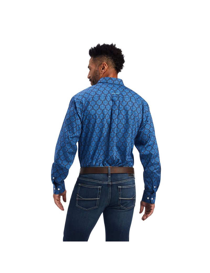 Chemises De Costume Ariat Wrinkle Free Dax Classiche Fit Multicolore Homme | BZR-60264675