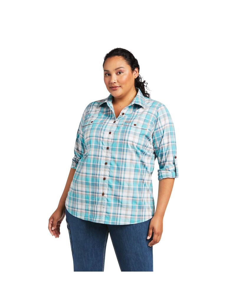 Vêtements De Travail Ariat Rebar Made Tough DuraStretch Travail Shirts Multicolore Femme | SZJ-10851121