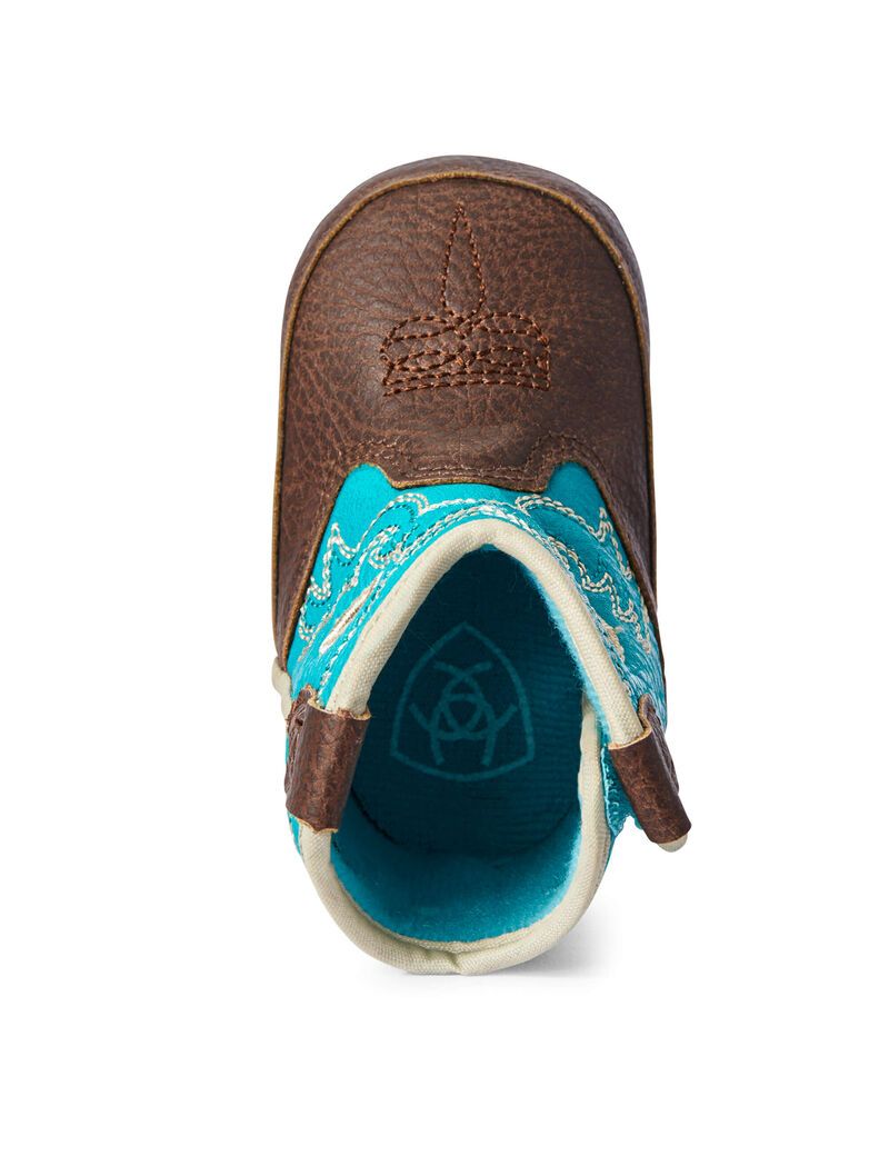 Bottes Western Ariat Stompers Boston Turquoise Turquoise Clair Enfant | JKB-80702892