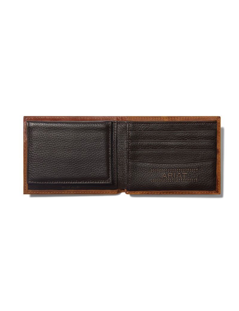 Portefeuilles Ariat Diamond Emboss Brown Bifold Marron Homme | MVR-81138085