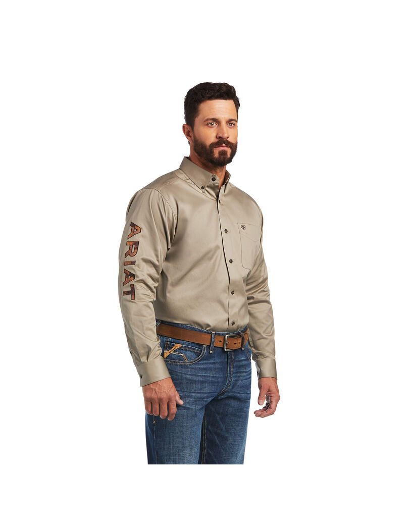 Chemises De Costume Ariat Team Logo Twill Classiche Fit Camouflage Homme | LRK-06746505