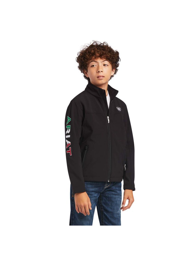 Vestes Ariat New Team Softshell MEXICO Noir Enfant | HTD-35487173