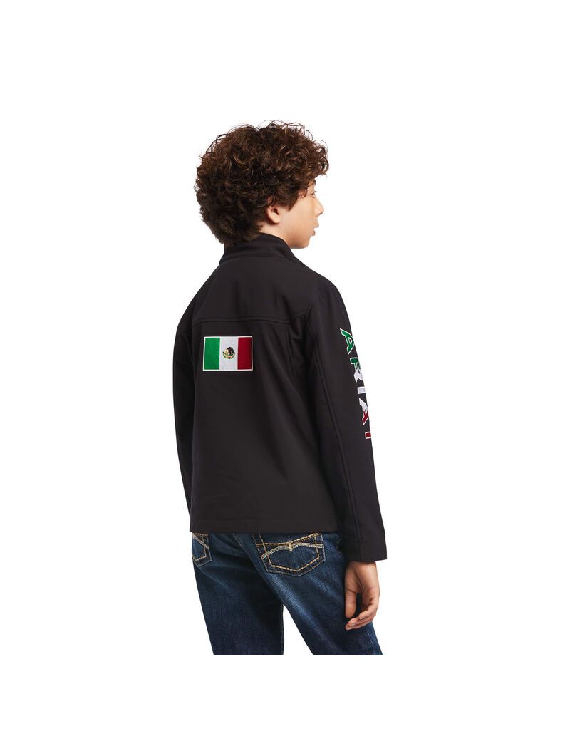 Vestes Ariat New Team Softshell MEXICO Noir Enfant | HTD-35487173