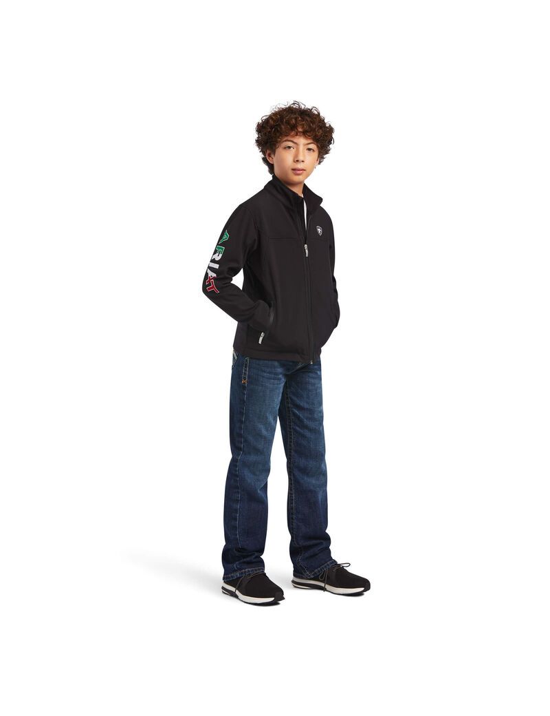 Vestes Ariat New Team Softshell MEXICO Noir Enfant | HTD-35487173