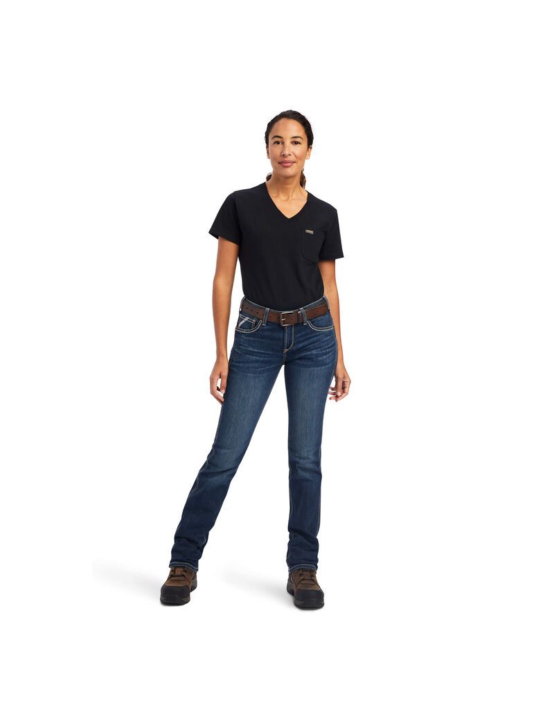 Vêtements De Travail Ariat Rebar Riveter Droit Jeans Multicolore Femme | NWB-76534834