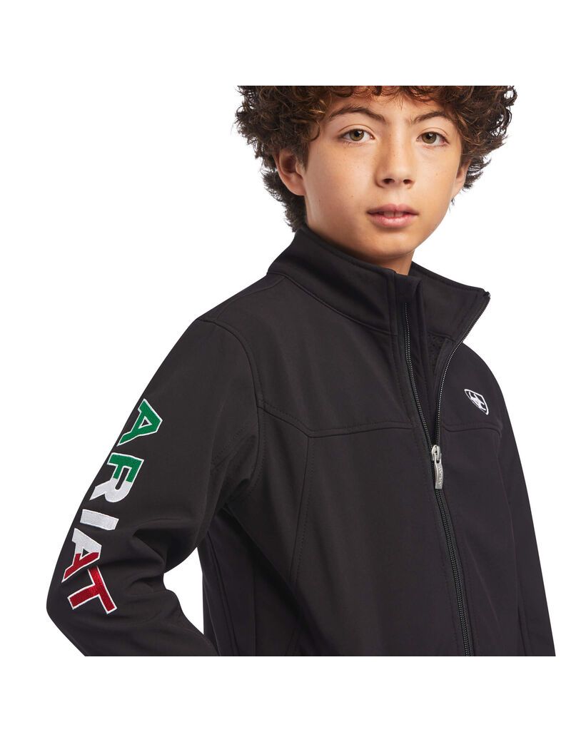 Vestes Ariat New Team Softshell MEXICO Noir Enfant | HTD-35487173