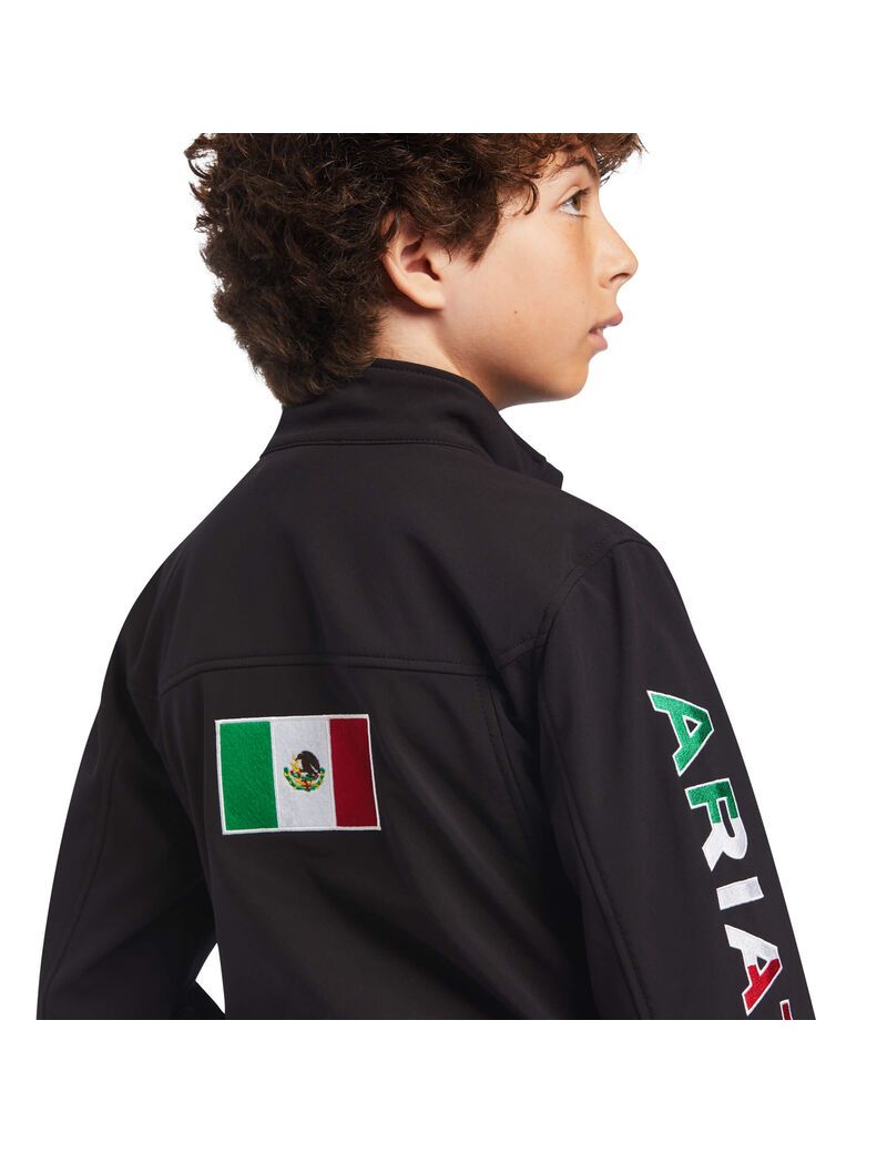 Vestes Ariat New Team Softshell MEXICO Noir Enfant | HTD-35487173