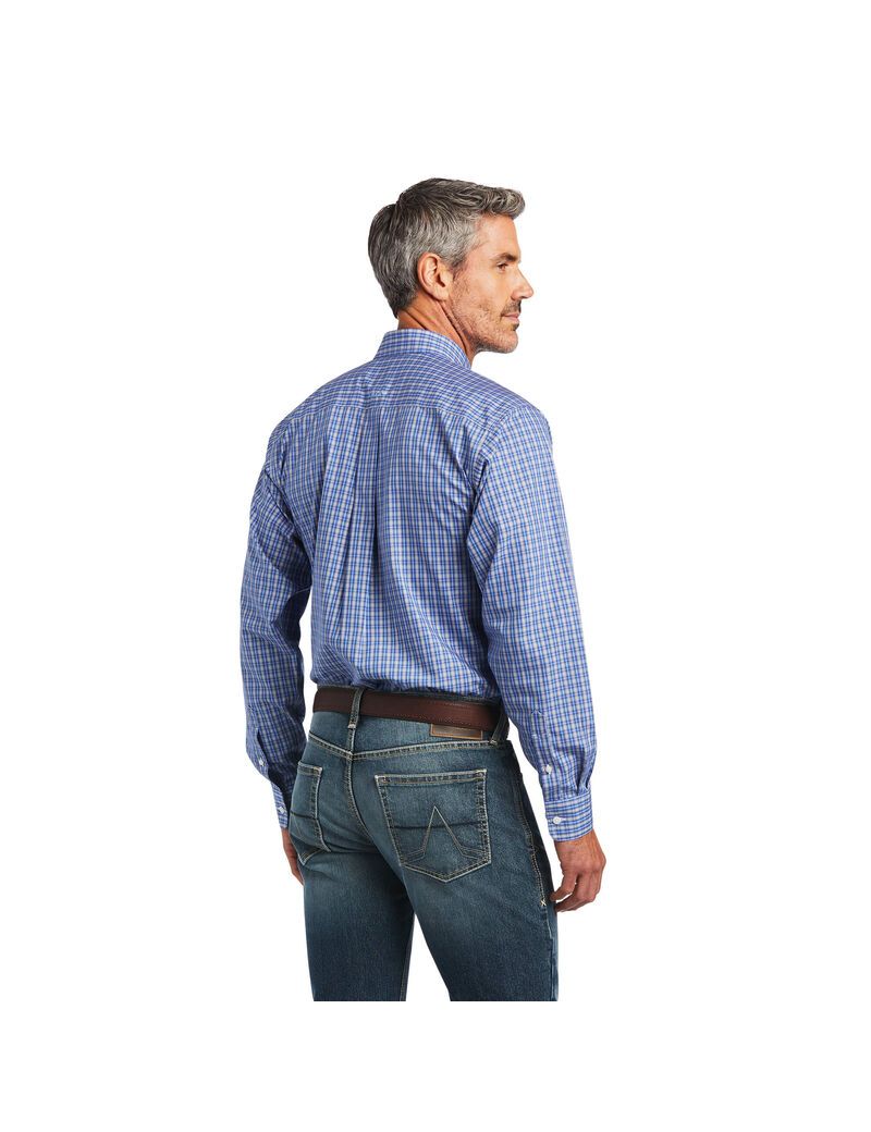 Chemises De Costume Ariat Wrinkle Free Ezrah Fitted Bleu Homme | NSB-91323280