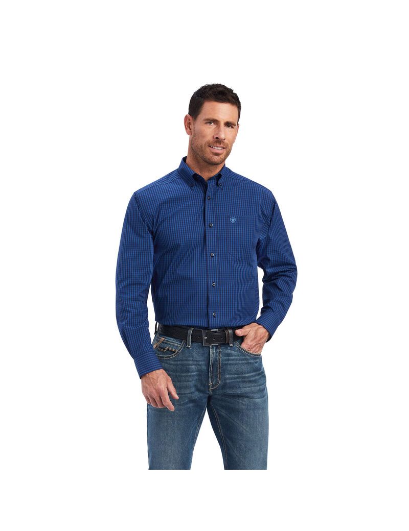 Chemises De Costume Ariat Pro Series Nelson Classiche Fit Bleu Homme | OCW-78952924