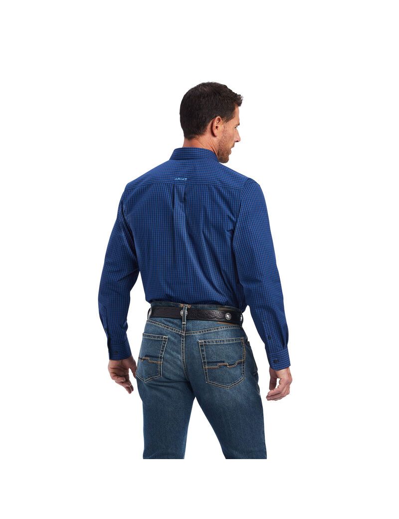 Chemises De Costume Ariat Pro Series Nelson Classiche Fit Bleu Homme | OCW-78952924