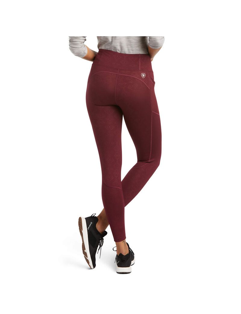 Collant Ariat Tek Bordeaux Femme | YMO-72293795