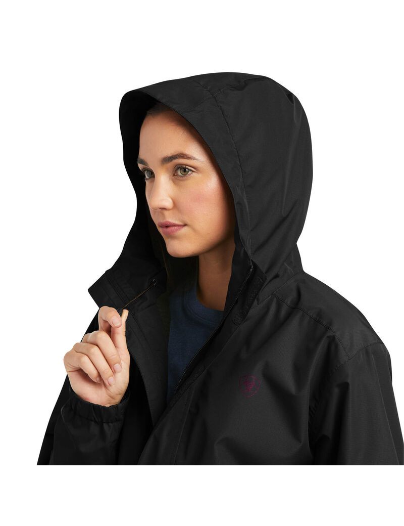 Vêtements De Travail Ariat Rebar Stormshell Logo Imperméables Jackets Noir Violette Femme | TLU-95281332