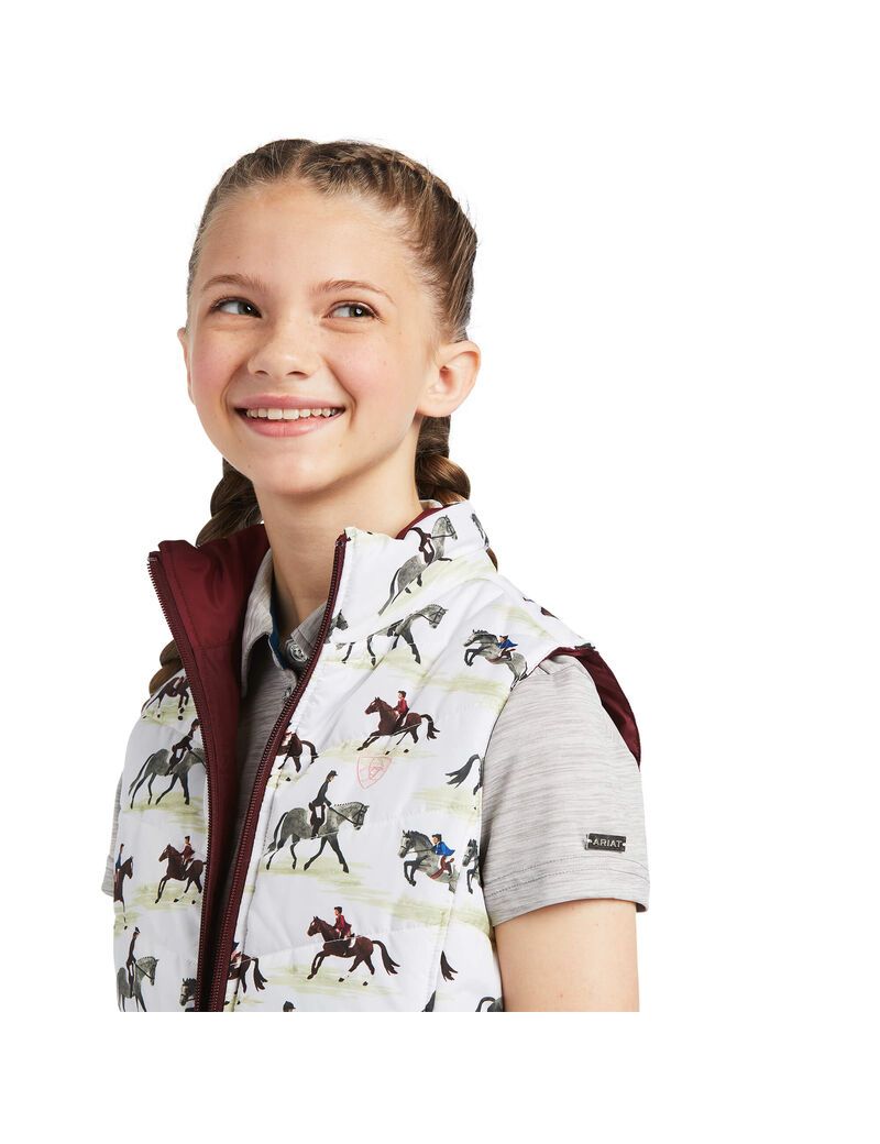 Gilet Ariat Bella Reversible Insulated Multicolore Enfant | QIU-13188034