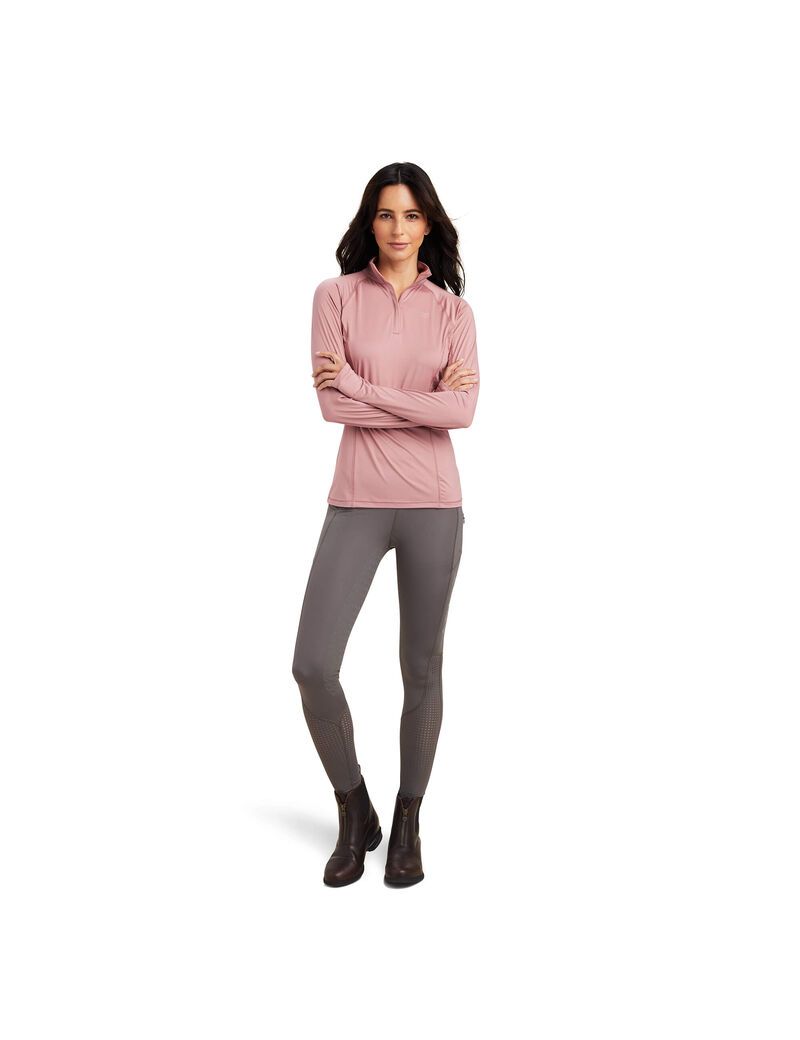 Couches Intermédiaires Ariat Lowell 2.0 1/4 Zip Rose Femme | KMQ-56558036