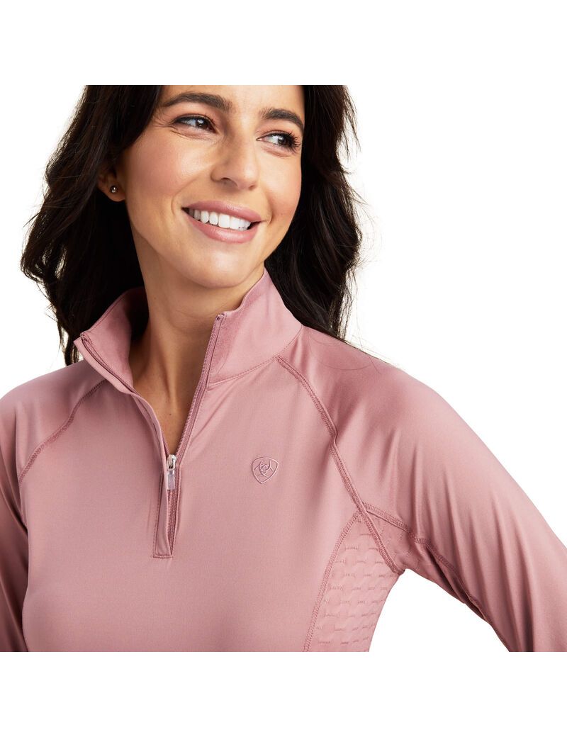 Couches Intermédiaires Ariat Lowell 2.0 1/4 Zip Rose Femme | KMQ-56558036