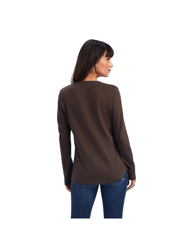 Hauts Ariat REAL Henley Multicolore Femme | TEK-17349260