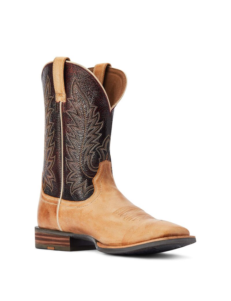 Bottes Western Ariat Ridin High Marron Homme | OAE-31634929