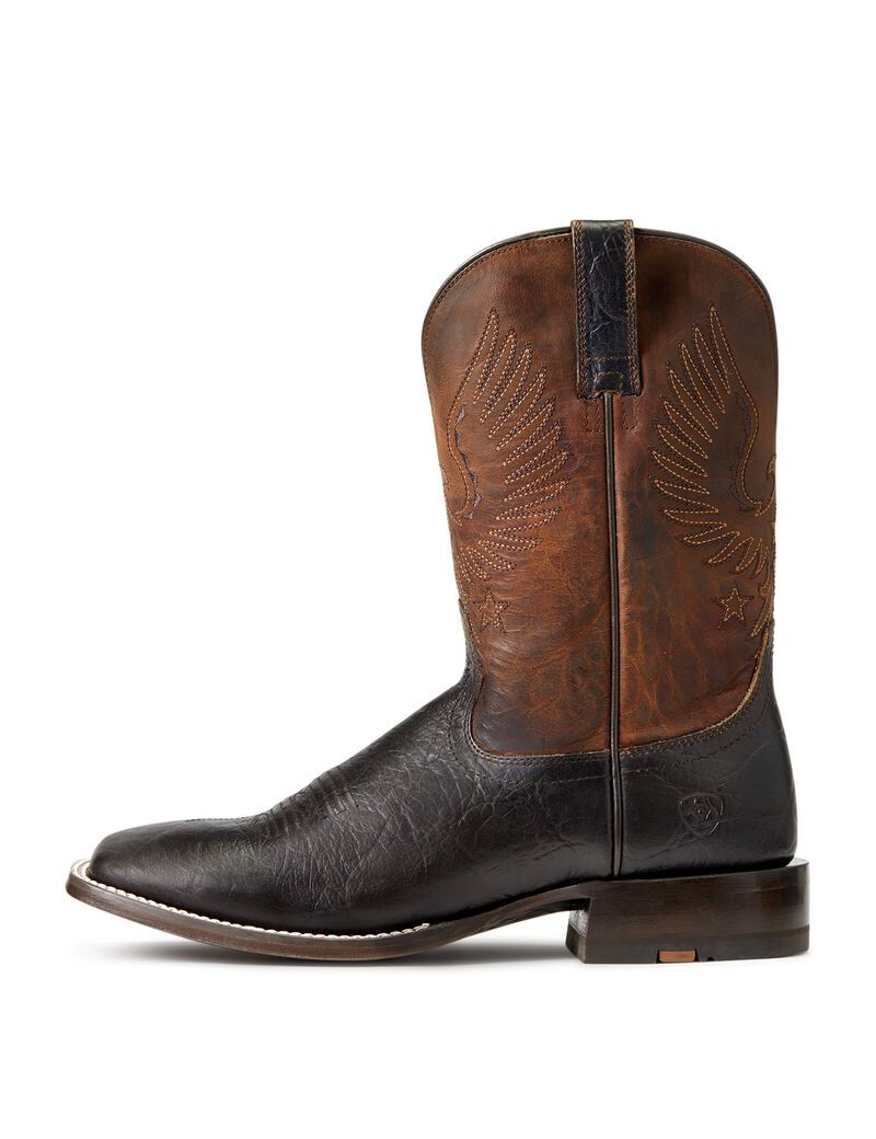 Bottes Western Ariat Circuit Eagle Marron Homme | MWF-18536175