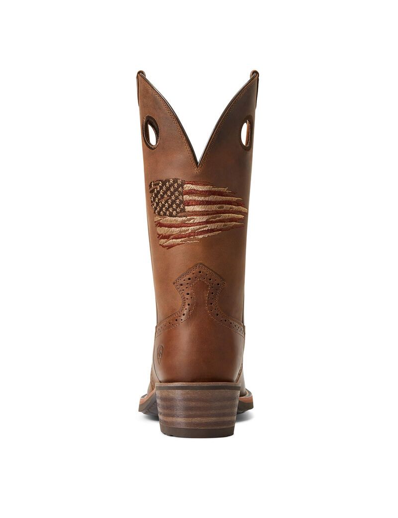 Bottes Western Ariat Roughstock Patriot Marron Homme | LAX-31608952