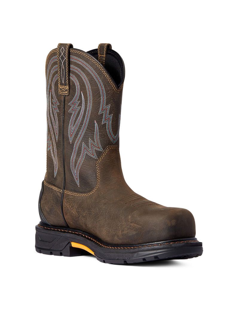 Bottes Imperméables Ariat WorkHog XT Tumbleweed Carbon Embout Travail Cafe Homme | MFX-55858257