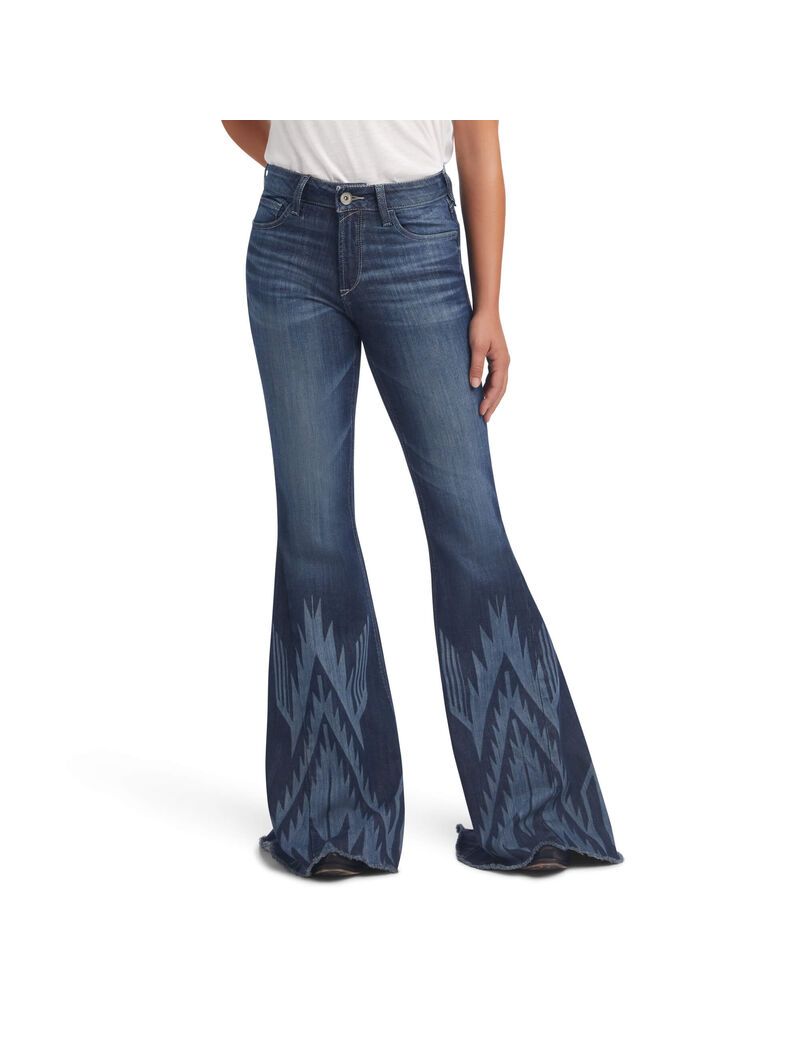 Jean Ariat High Rise Chimayo Extreme Flare Multicolore Femme | HUV-34866268