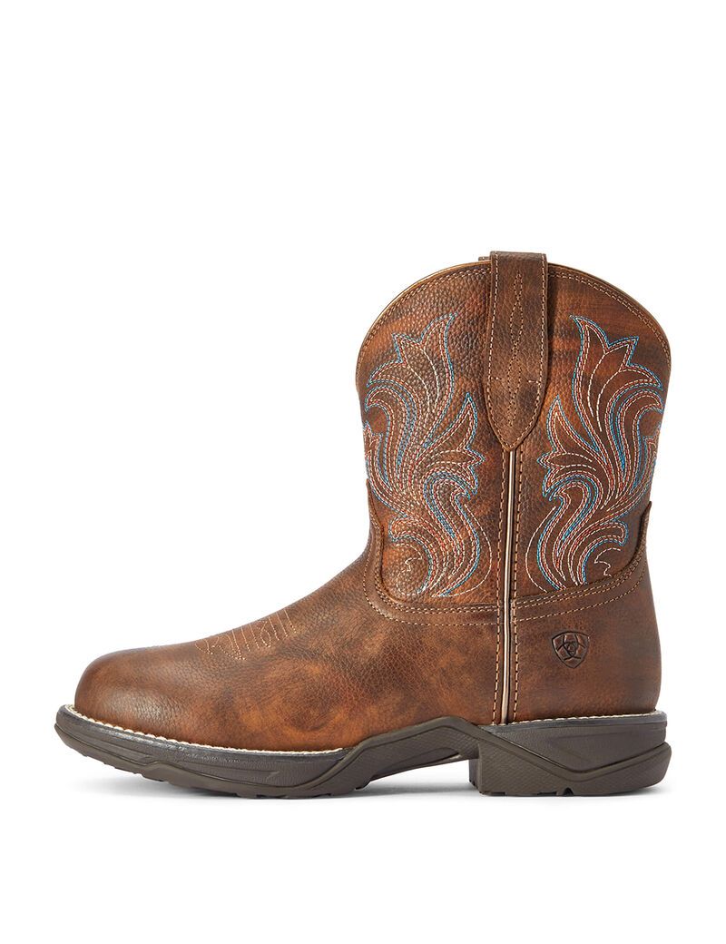 Bottes Western Ariat Anthem Round Embout Shortie Cuivre Femme | RQO-39319143