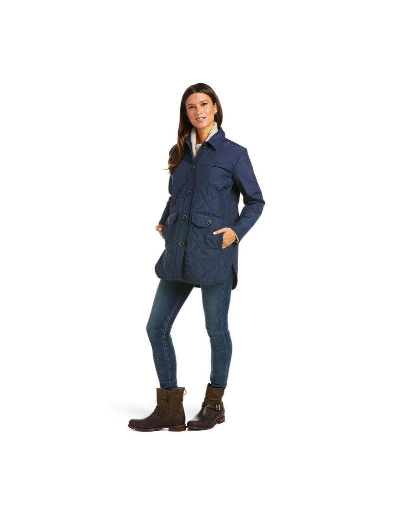 Vestes Ariat Belmont Shirt Bleu Marine Femme | AVE-53120664