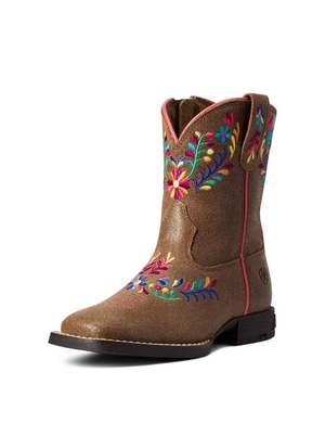 Bottes Western Ariat Wild Flower Marron Enfant | HII-29878442