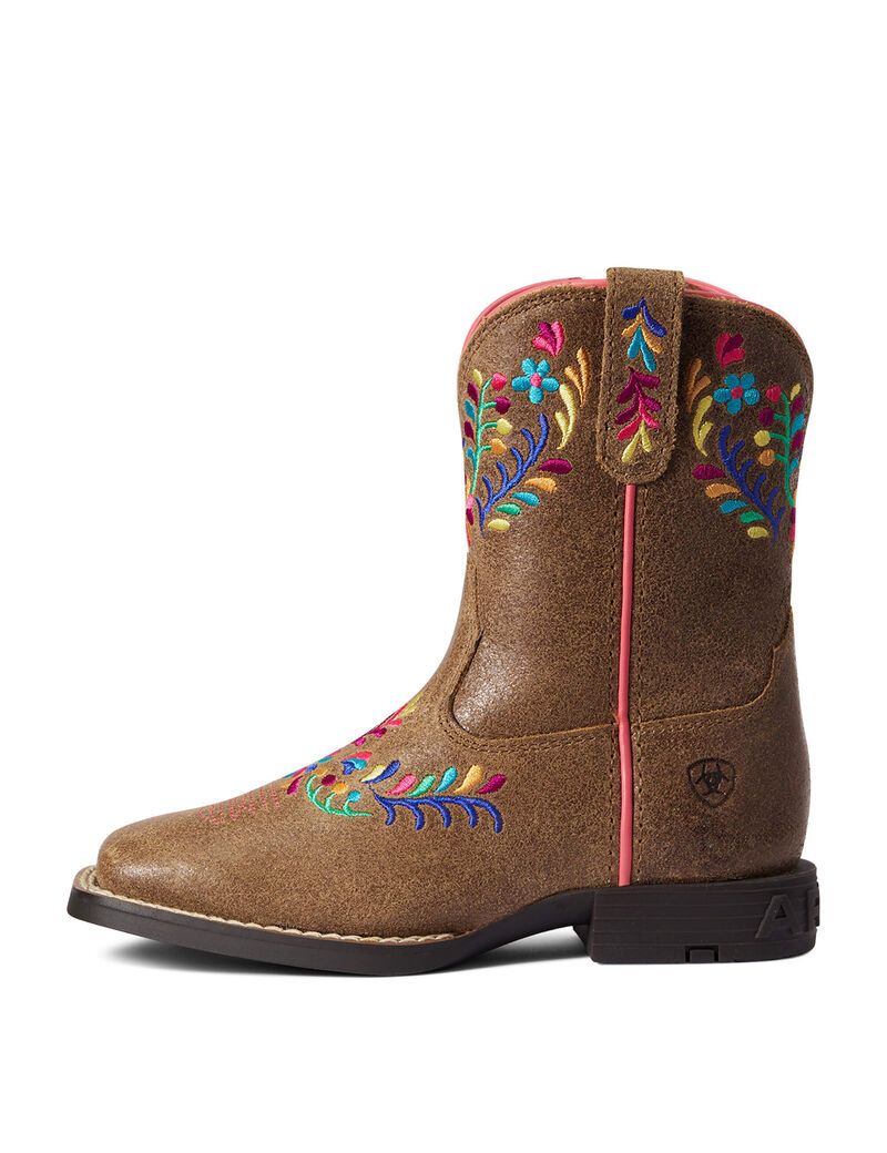 Bottes Western Ariat Wild Flower Marron Enfant | HII-29878442